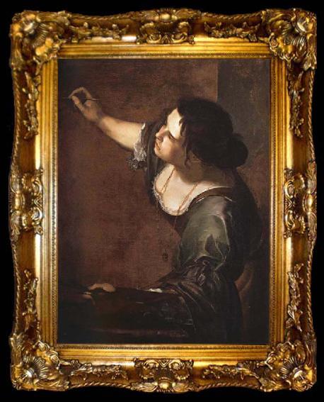 framed  Artemisia gentileschi Self-Portrait as an Allegory of Painting, ta009-2